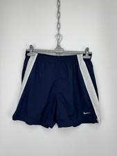 Vintage 90s Nike Team Men s Navy White Athletic Running Shorts Size M Y2K