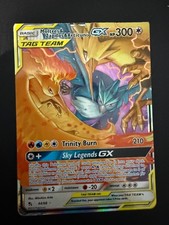 Pokémon TCG Miscut Crimp Error - Moltres Zapdos & Articuno GX - Hidden fates