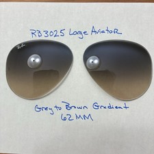 Ray-Ban RB3025 Aviator Grey to Brown Gradient Tinted 62mm sunglasses Original