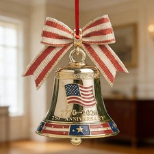 America 250 Bell Ornament   250th Anniversary Independence Day Decor, Patriotic