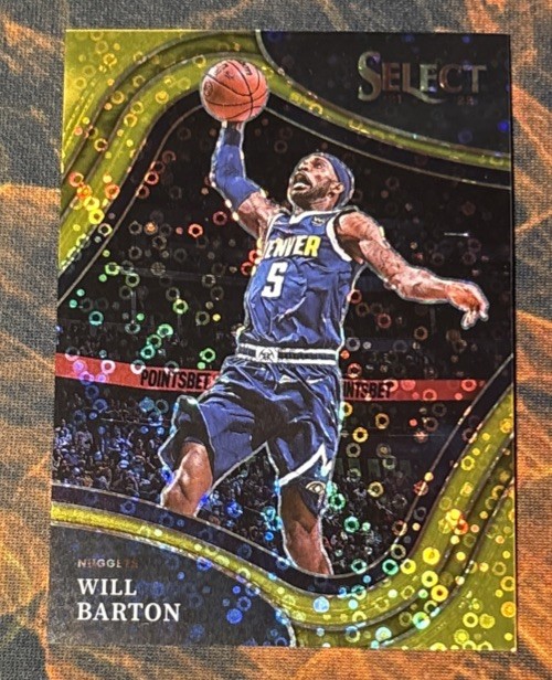 2021-22 Panini Select Will Barton #265 Courtside Gold Disco Prism /10 Nuggets