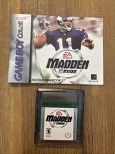 Madden 2002 (Nintendo GameBoy Color, 2001) Tested & Working With Manual.
