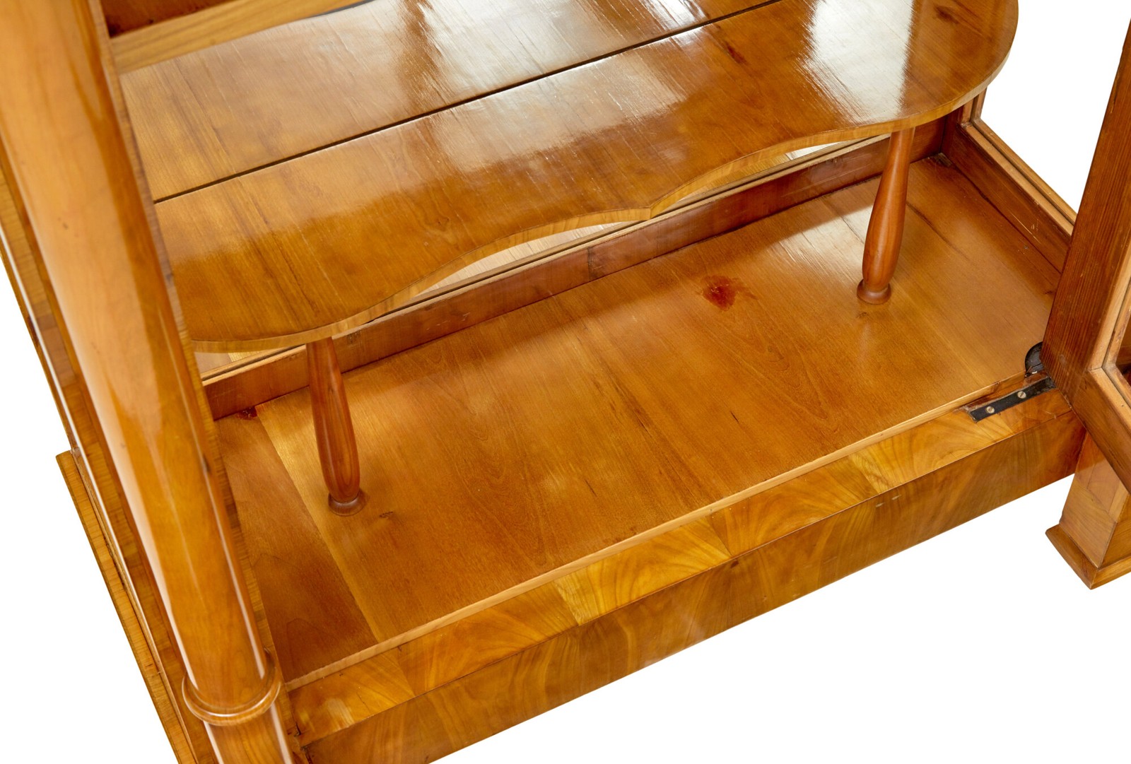 FINE PAIR OF BIEDERMEIER GLAZED ELM DISPLAY CABINETS