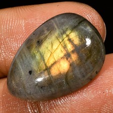 Natural Labradorite Pear Shape Cabochon Loose Gemstone 19 Ct. 22X16X6 mm A-18632