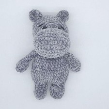 Handmade Crochet Hippo Plushie- Super Soft