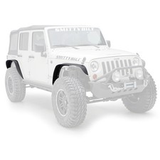 Smittybilt 76837 Xrc Flat Fender Flares Black For 07-18 Jeep Wrangler Jk