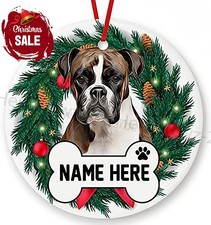 Personalized Christmas Ornaments Custom Name Boxer Gifts for Pet Lovers Dog O...