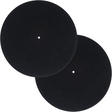 2 Pack Turntable Mat 12-Inch Anti-Vibration Slipmat for Vinyl Record Player, ...
