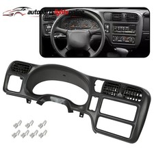 Black Dash Trim Bezel Cover Fit For 1998-2003 2004 Chevy Blazer Jimmy Sonoma S10 Black Dash Trim Bezel Cover Fit For 1998-2003 2004 Chevy Blazer Jimmy Sonoma S10