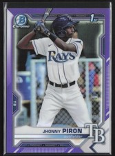 2021 Bowman Chrome #BCP-239 Jhonny Piron Prospects Purple Refractor #/250