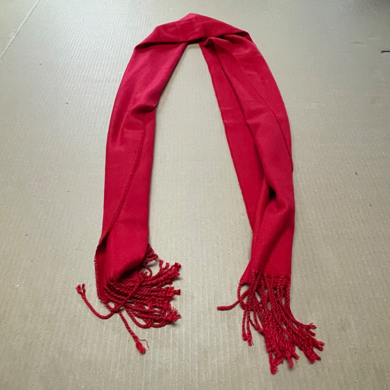 Rectangle Scarf Solid Red Festive Holiday Bright … - image 2