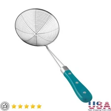 Stainless Steel Skimmer Strainer Skimming Draining Frying Cooking Tool New