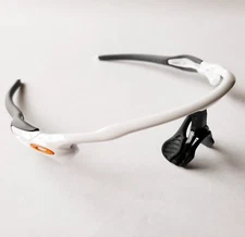 Oakley Radar EV Polished White Orange Icons Frame Only Authentic Path Pitch