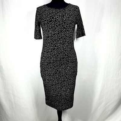 Lularoe womens S Julia Midi Black With White Star Pattern Dress NWT | eBay