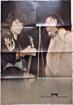 Poster  KEITH RICHARDS + MICK JAGGER   um  1971