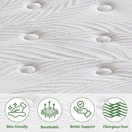 14" California King Gel Memory Foam Hybrid Innerspring Mattress, Edge Support - Picture 4 of 13