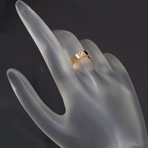 Cartier K18PG Diamond Ring Mini Love No. 48 - Auth free shipping from Japan- Aut - Imagen 3 de 3