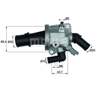 Thermostat, coolant Behr Mahle TI15388 for Opel Meriva