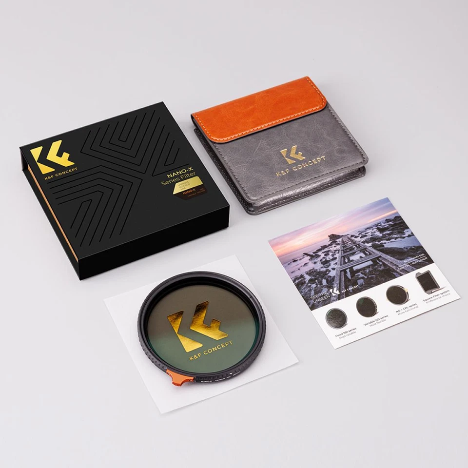 K&F Concept Variable ND Filter ND3 ND1000 Nano X ND3-1000 49 52 55 6777 82mm - Image 3 of 4