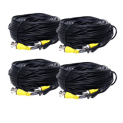 4x 200ft Security Camera BNC Video Power Cable DVR CCTV
