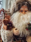 2001 Grandeur Noel Collector’s Edition 16” Fabric Santa Country Snow Wool Coat — photo 3