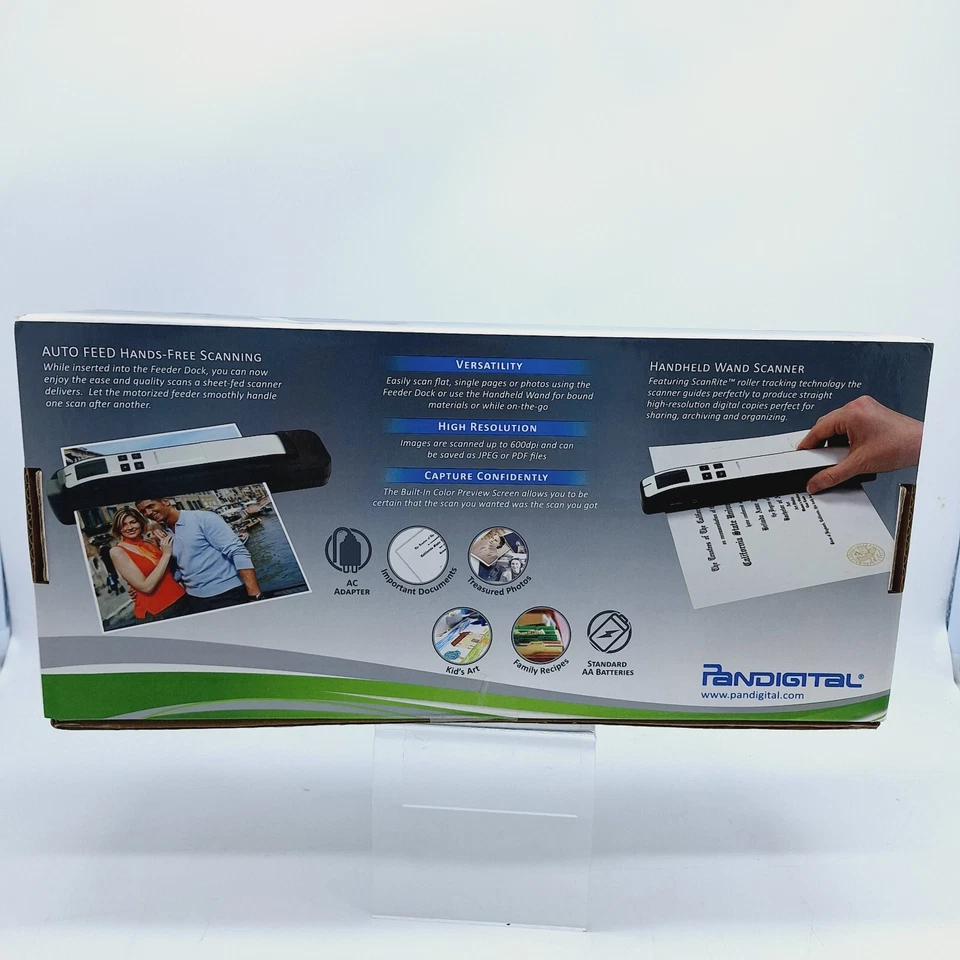New in Box Pandigital Handheld Wand Scanner With Feeder Dock Dark Purple - Image 4 of 4