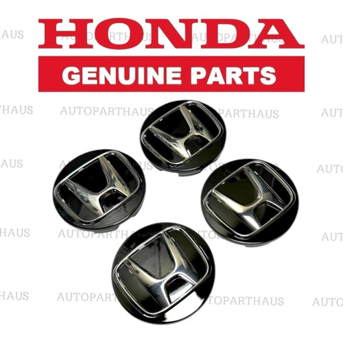 18 - 25 HONDA ACCORD SPORT WHEEL CENTER CAP BLACK/CHROME SET OF 4 OEM NEW - Picture 6 of 9
