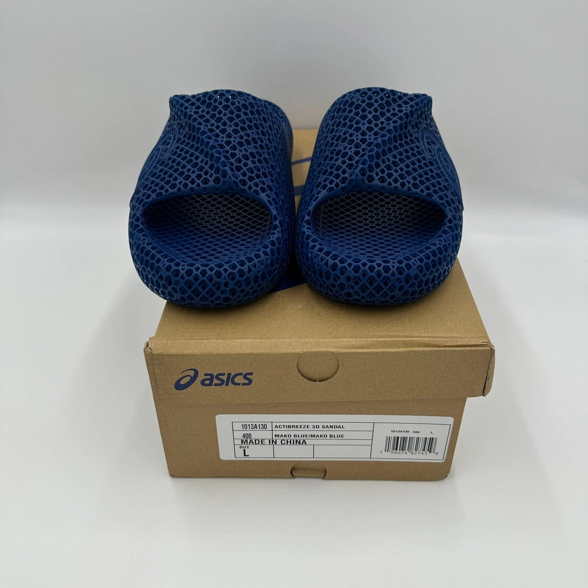 ASICS Actibreeze 3D Sandal Slide Mako Blue Size L (Men's US Size 9 - 10.5) - NEW