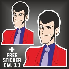 adesivo LUPIN 3 III JIGEN GOEMON FUJIKO MARGOT aufkleber + 1 FREE STICKER CM. 10