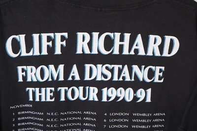 Vintage Cliff Richard From a Distance the Tour 1990-91 t-shirt