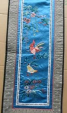 Chinese 100%Hand embroidered Peking Embroidery Art:flower&cock screen