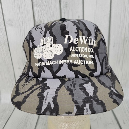 DeWitt Farm Machinery Auction Sikeston Mo Camo Hat Snapback Vintage eBay