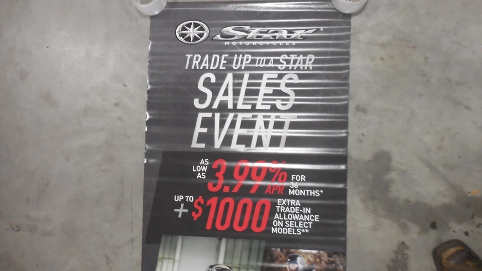 Banner exclusivo de distribuidor Yamaha Star Motorcycles Raider Stryker Bolt Foto 2 de 4