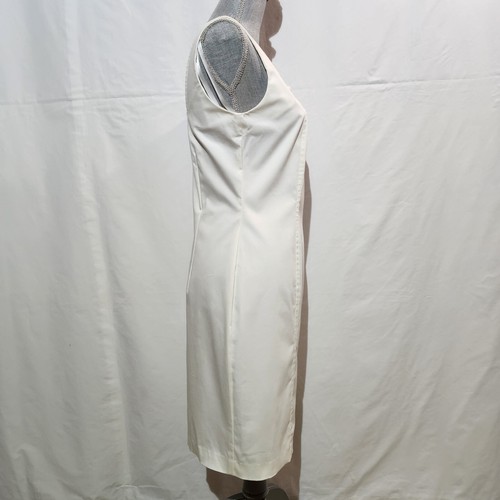 Joseph Ribkoff Womens Beige Tight Dress Square Neckline Sleeveless Stretch Sze 8 - Foto 3 di 8