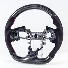 Volante in fibra di carbonio fondo piatto scamosciato per Honda CR-V 2012-2016