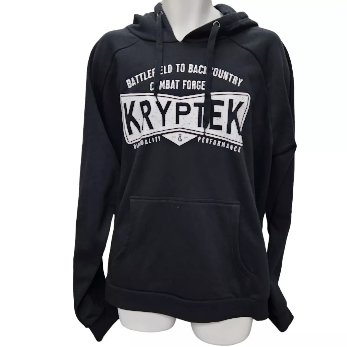 Kryptek Hoodie Mens XXXL Black Graphic Pullover Sweatshirt Top 3XL