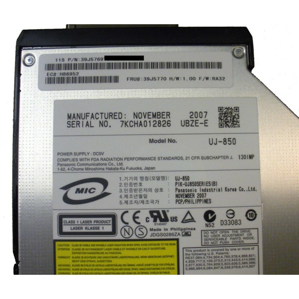 IBM 39J5770 DVD-RAM Drive 4.7GB IDE Slimline - Image 2 of 3
