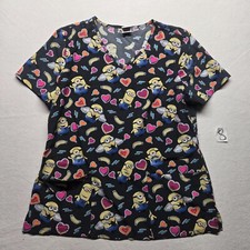 Despicable Me Minions Scrub Uniform Top Shirt Ladies Women's M Medium