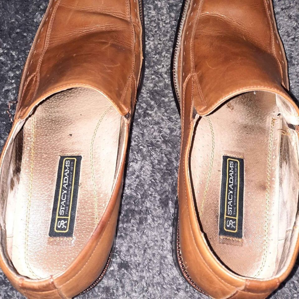 Stacy Adams Brown Leather Shoe Loafers DANTON 24363 slip on  display picture 1