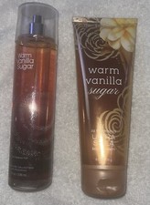 Bath Body Works Warm Vanilla Sugar Fine Mist 90 full Body Cream new