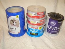 Brand New Sealed DVD+R 16x 4.7GB 120 min 300 Disks Various Brands