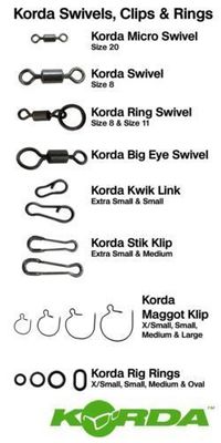 Korda drehbares Sortiment - Rig-Bits - alle verfügbar 