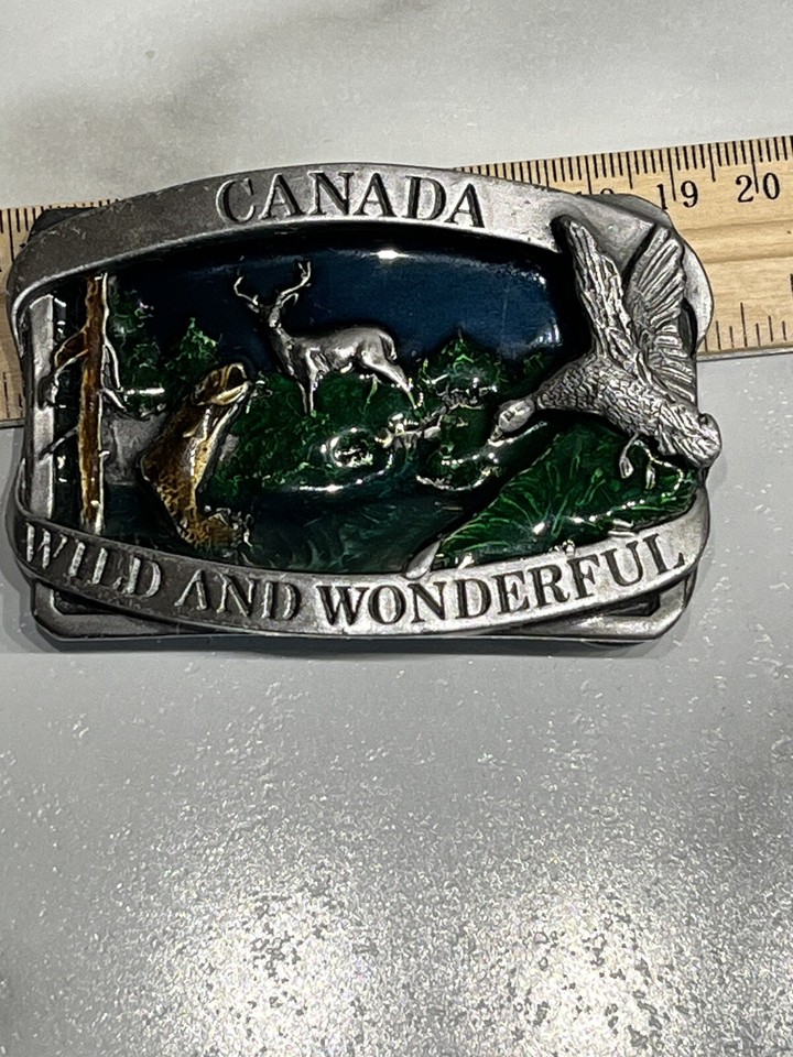 Vintage Siskiyou Buckle Company Men's Belt Buckle Canada Wild