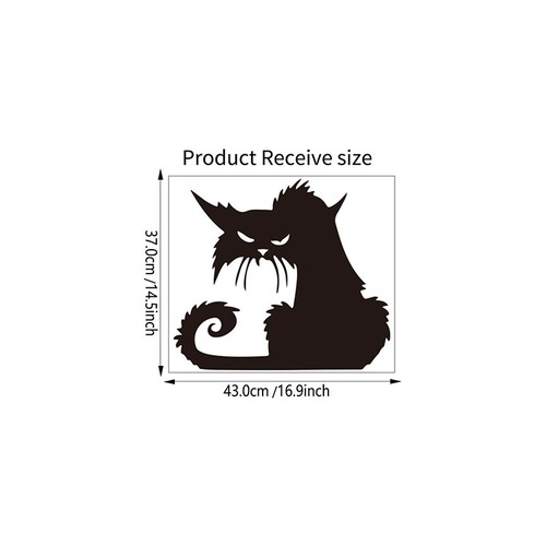 Eagle Cat Halloween Black Cat Can Remove Decals Decorative Wall Stickers - Picture 6 of 6