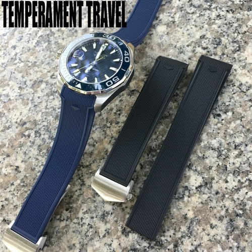 Rubber Silicone Strap Fit For Tag Heuer 