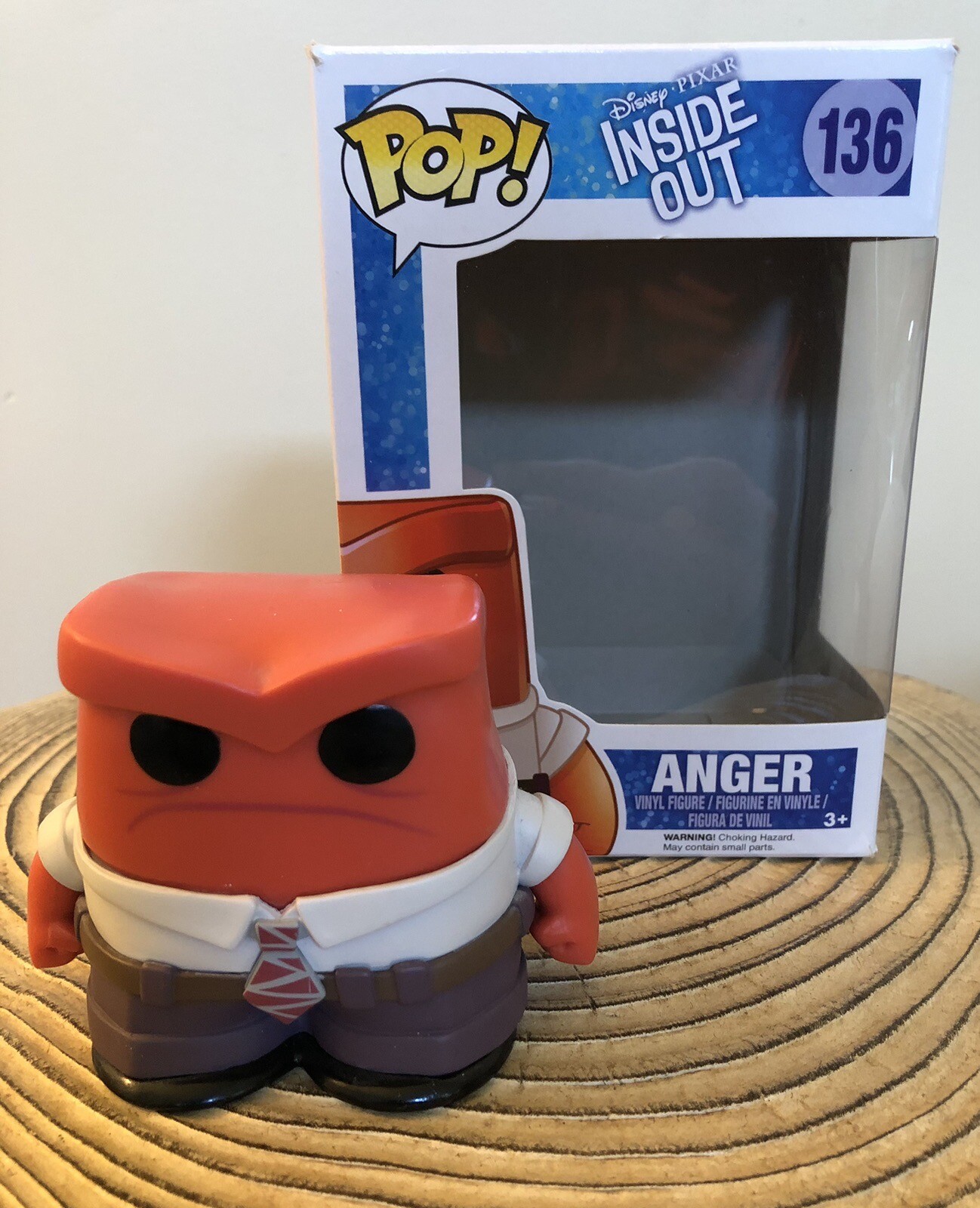En Oferta Vinilo Funko Pop Anger #136 Disney Pixar Por Dentro Retirado