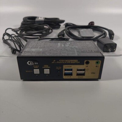 Matrix DisplayPort KVM Switch Dual Monitor USB 3.0 4K 60Hz, CKL-622TH-M