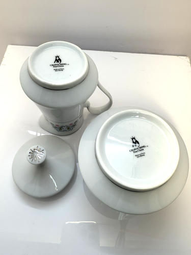 Vintage Crown Ming Fine China Jian Shiang Set Milchkännchen und Zuckerdose mit Deckel - Bild 6 von 8