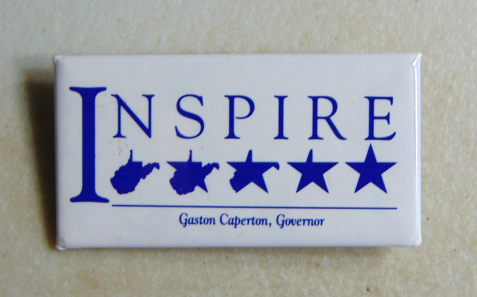 Gaston Caperton West Virginia Governor campaign pin button political eBay