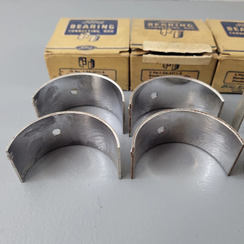 6 pares de rodamientos de varilla de conexión Ford NOS 1GA-6211-A 1941-47 90 HP 6 cilindros estándar  Foto 2 de 4